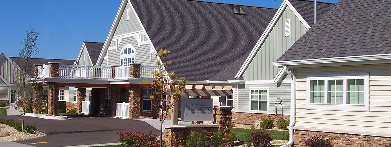 Front entrance of All Saints Memory Care