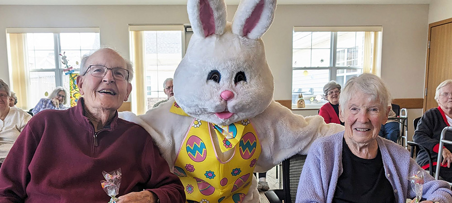 The Easter Bunny paid a surprise visit to All Saints Memory Care