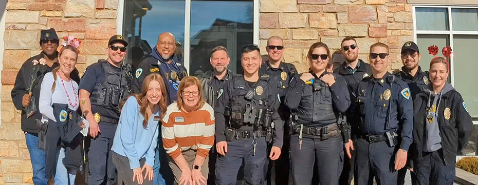 Madison Police Department officers came for a Police Be My Valentine social
