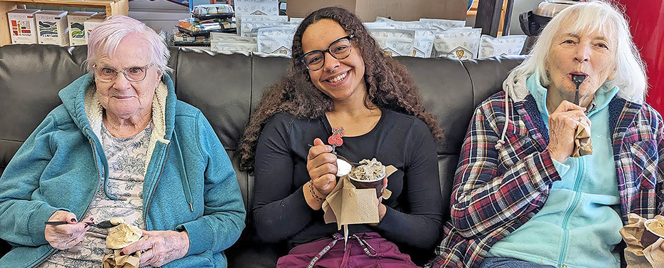 All Saints Memory Care folks went to Icki Sticki in Mount Horeb for ice cream